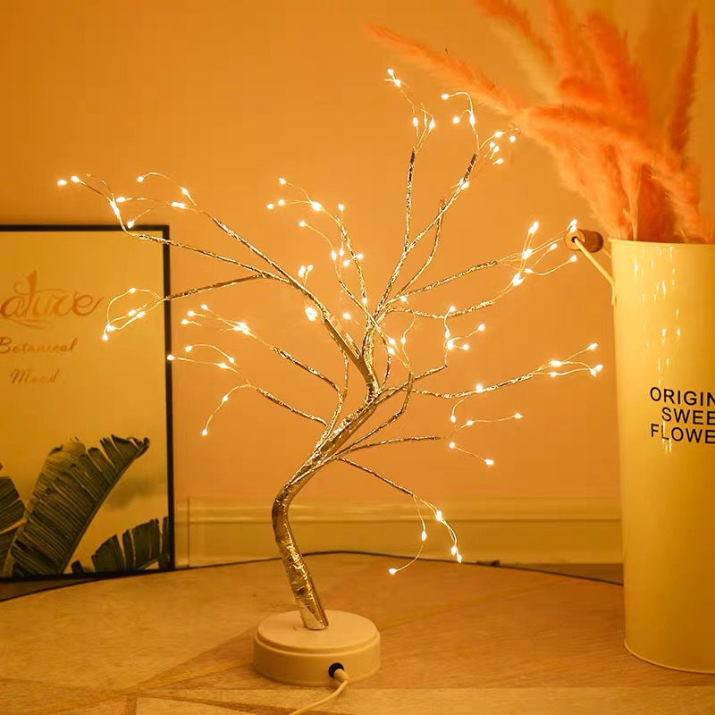 LED Copper Wire Bedroom Tree Light