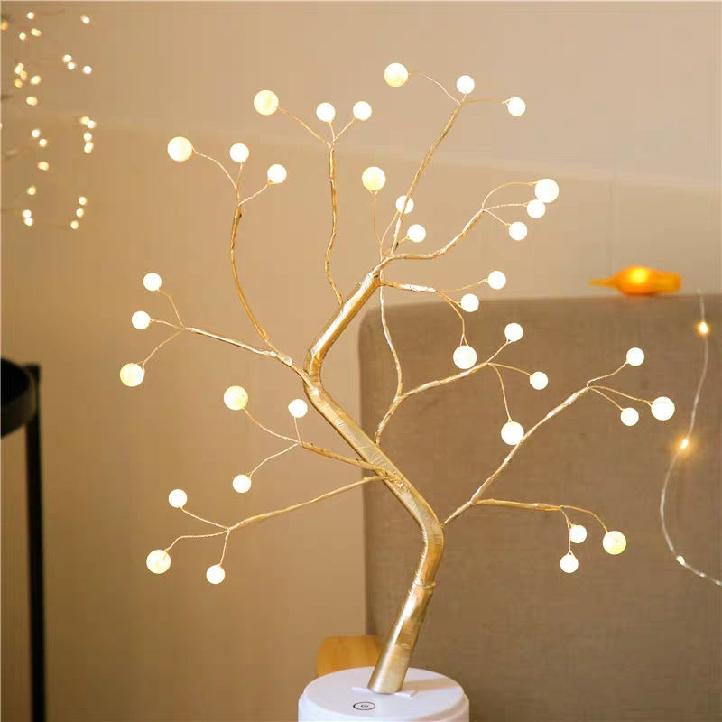 LED Copper Wire Bedroom Tree Light