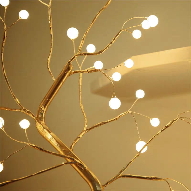 LED Copper Wire Bedroom Tree Light