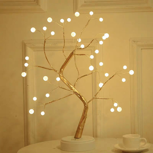 LED Copper Wire Bedroom Tree Light